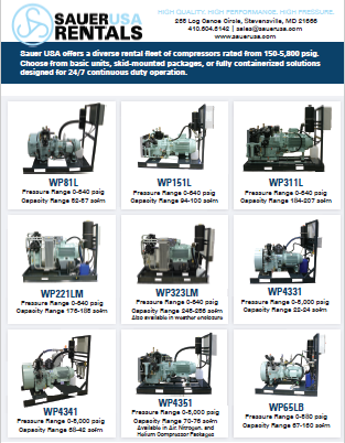 Download Our Brochures - Sauer Compressors USA